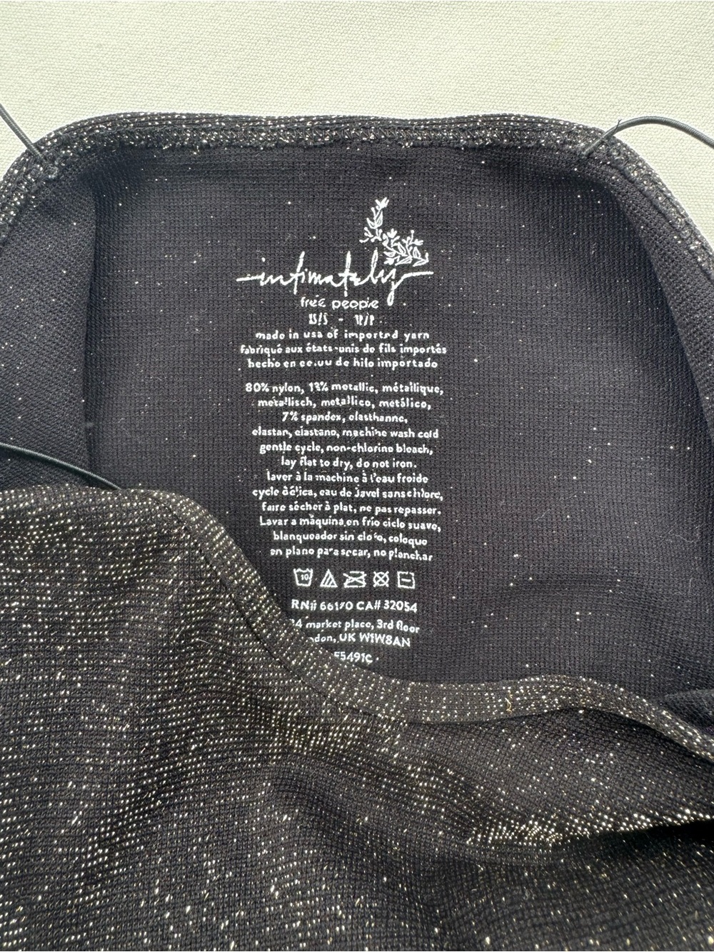 Intimately Free People Black and Metallic Gold Spaghetti Strap Cami Top - Picture 3 of 5
